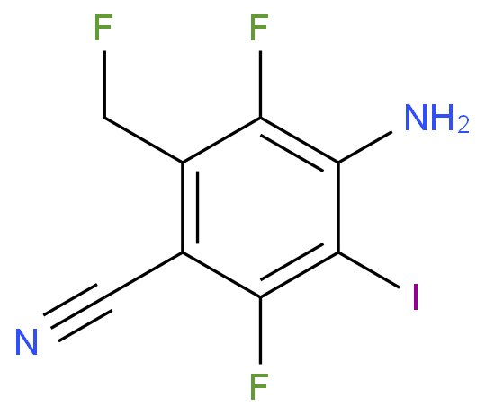 4-amino-2,5-difluoro-6-(fluoromethyl)-3-iodobenzonitrile结构式
