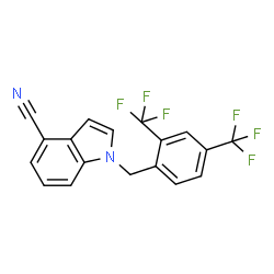1-(2,4-bis(trifluoromethyl)benzyl)-1h-indole-4-carbonitrile结构式