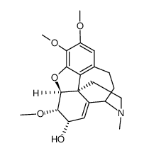 ent-4,5α-epoxy-2,3,6β-trimethoxy-17-methyl-10a-homo-morphin-8(14)-en-7β-ol结构式