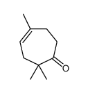 2,2,5-trimethyl-4-cyclohepten-1-one structure