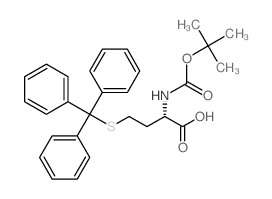 (S)-2-((叔丁氧基羰基)氨基)-4-(三苯甲基硫基)丁酸结构式