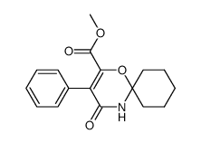 4-Oxo-3-phenyl-1-oxa-5-aza-spiro[5.5]undec-2-ene-2-carboxylic acid methyl ester结构式