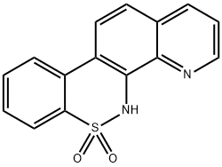 5H-苯并[5,6] [1,2]噻嗪[4,3-h]喹啉6,6-二氧化物结构式