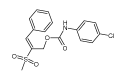 N-p-chlorophenyl (E)-2-(methylsulfonyl)-3-phenyl-2-propenyl carbamate Structure