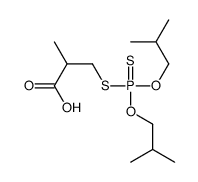 3-Diisobutoxyphosphinothioylsulfanyl-2-Methyl-Propanoic Acid structure