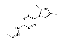 1-[6-(3,5-dimethylpyrazol-1-yl)-1,2,4,5-tetrazin-3-yl]-2-(prop-2-ylidene)hydrazine结构式