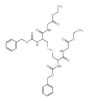 Glycine,N-[(phenylmethoxy)carbonyl]-L-cysteinyl-, ethyl ester, bimol. (1®1')-disulfide (9CI) Structure