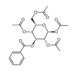 1,2,4,6-tetra-O-acetyl-3-O-benzoyl-β-D-glucopyranose结构式