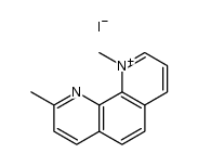 1,9-dimethyl-1,10-phenanthrolinium iodide Structure