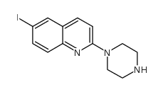 6-碘-2-哌嗪-1-基-喹啉结构式