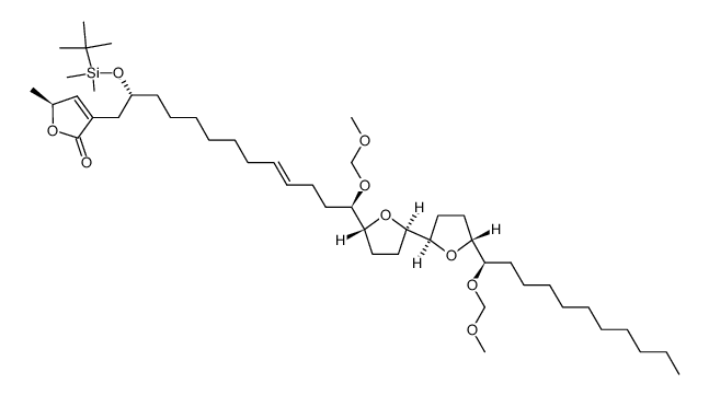 11,12-dehydroasimicin-4-tert-butyldimethylsilyl-13,22-dimethoxymethyl-tris-ether Structure