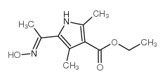 1H-Pyrrole-3-carboxylicacid,5-[1-(hydroxyimino)ethyl]-2,4-dimethyl-,ethylester(9CI) structure