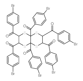 p-Dithiino[2,3-b]-p-dithiin,2,3,4a,6,7,8a-hexakis(p-bromobenzoyl)hexahydro- (8CI) structure