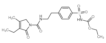 ETHYL (4-(2-(3-ETHYL-4-METHYL-2-OXO-2,5-DIHYDRO-1H-PYRROLE-1-CARBOXAMIDO)ETHYL)PHENYL)SULFONYLCARBAMATE structure