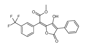 methyl (2Z)-2-(3-hydroxy-5-oxo-4-phenylfuran-2-ylidene)-2-[3-(trifluoromethyl)phenyl]acetate Structure