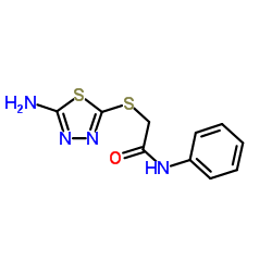 2-(5-AMINO-[1,3,4]THIADIAZOL-2-YLSULFANYL)-N-PHENYL-ACETAMIDE结构式