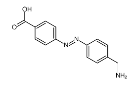 4-[[4-(aminomethyl)phenyl]diazenyl]benzoic acid Structure