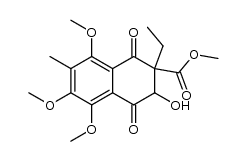 methyl 2-ethyl-3-hydroxy-5,6,8-trimethoxy-7-methyl-1,4-dioxo-1,2,3,4-tetrahydronaphthalene-2-carboxylate结构式