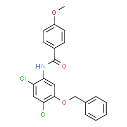 N-[5-(BENZYLOXY)-2,4-DICHLOROPHENYL]-4-METHOXYBENZENECARBOXAMIDE Structure