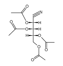 2-O,3-O,4-O,5-O-Tetraacetyl-D-lyxononitrile结构式