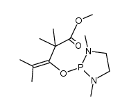 3-(1,3-dimethyl-[1,3,2]diazaphospholidin-2-yloxy)-2,2,4-trimethyl-pent-3-enoic acid methyl ester结构式