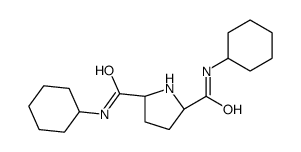 (2S,5S)-2-N,5-N-dicyclohexylpyrrolidine-2,5-dicarboxamide结构式