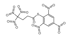 2,4,6-trinitrophenyl ester of χ,χ,χ-trinitropropanecarbothioic acid结构式