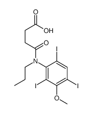 Butanoic acid, 4-oxo-4-(propyl(2,4,6-triiodo-3-methoxyphenyl)amino)- ( 9CI) structure