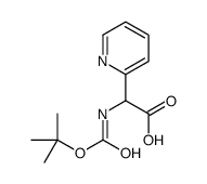 2-((tert-Butoxycarbonyl)amino)-2-(pyridin-2-yl)acetic acid structure