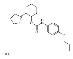 (2-pyrrolidin-1-ium-1-ylcyclohexyl) N-(4-propoxyphenyl)carbamate,chloride结构式
