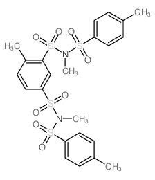 N,N,4-trimethyl-N,N-bis-(4-methylphenyl)sulfonyl-benzene-1,3-disulfonamide结构式