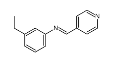 N-(3-ethylphenyl)-1-pyridin-4-ylmethanimine结构式