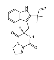 12,13-dehydroprolyl-2-(1,1-dimethylallyltryptophyl)diketopiperazine Structure