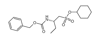 (S)-2-Benzyloxycarbonylamino-butane-1-sulfonic acid cyclohexyl ester Structure