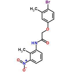 2-(4-Bromo-3-methylphenoxy)-N-(2-methyl-3-nitrophenyl)acetamide结构式