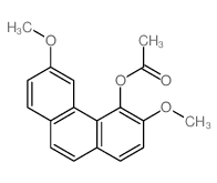 (3,6-dimethoxyphenanthren-4-yl) acetate结构式
