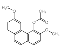 (3,6-dimethoxyphenanthren-4-yl) acetate structure