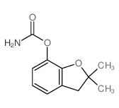 2,2-Dimethyl-2,3-dihydro-7-benzofuranyl carbamate结构式