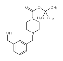 4-[3-(羟甲基)苄基]哌嗪-1-羧酸叔丁酯结构式