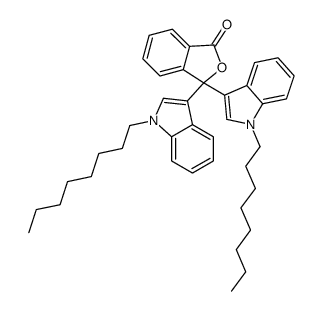 3,3-bis(1-octylindol-3-yl)-2-benzofuran-1-one结构式