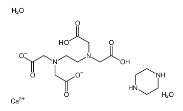 calcium,2-[2-[bis(carboxylatomethyl)amino]ethyl-(carboxylatomethyl)amino]acetate,hydron,piperazine,dihydrate结构式