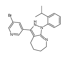 3-(5-bromopyridin-3-yl)-1-(2-propan-2-ylphenyl)-4,5,6,7-tetrahydro-2H-pyrazolo[3,4-b]azepine Structure