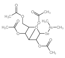 [3,5-diacetyloxy-2-(acetyloxymethyl)-6-dimethylarsanylselanyl-oxan-4-yl] acetate结构式