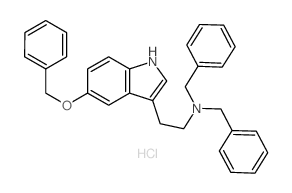 1H-Indole-3-ethanamine,5-(phenylmethoxy)-N,N-bis(phenylmethyl)-, hydrochloride (1:1)结构式