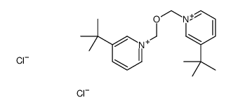 3-tert-butyl-1-[(3-tert-butylpyridin-1-ium-1-yl)methoxymethyl]pyridin-1-ium,dichloride Structure