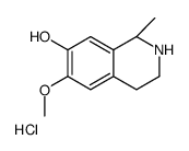 (1R)-6-methoxy-1-methyl-1,2,3,4-tetrahydroisoquinolin-2-ium-7-ol,chloride结构式