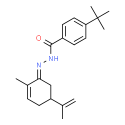 4-tert-butyl-N'-(5-isopropenyl-2-methyl-2-cyclohexen-1-ylidene)benzohydrazide结构式