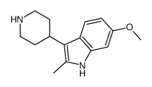 6-methoxy-2-methyl-3-piperidin-4-yl-1H-indole结构式