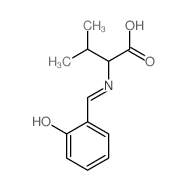 Valine,N-[(2-hydroxyphenyl)methylene]- Structure