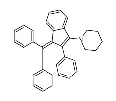 1-(3-benzhydrylidene-2-phenylinden-1-yl)piperidine Structure